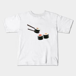 Kawaii Sushi rolls with chopsticks Kids T-Shirt